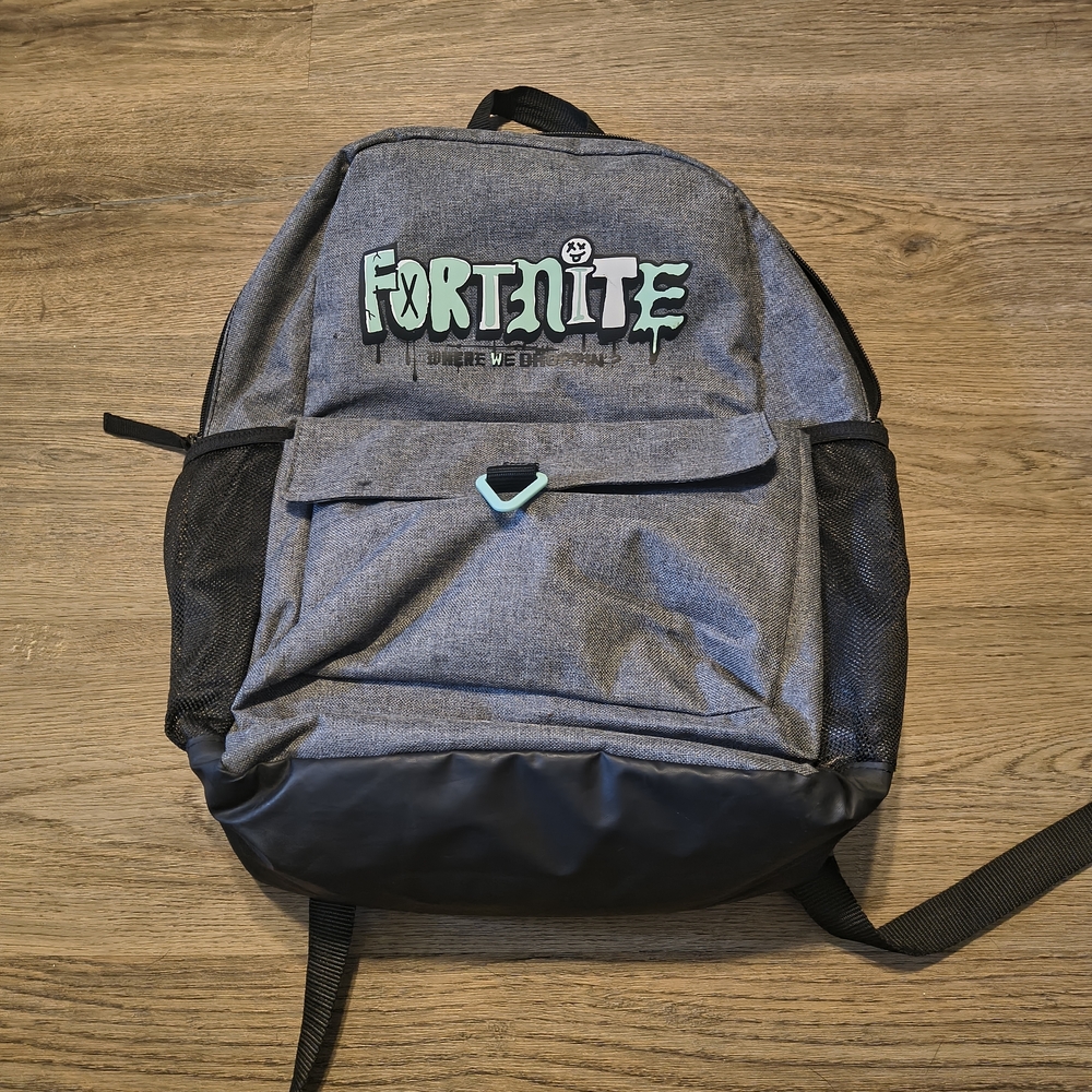 Fortnite Kids Backpack in Gray and Black